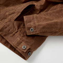 Flannel-Lined Waxed Trucker Jacket
