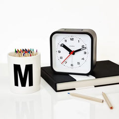 Railway Black Alarm Clock