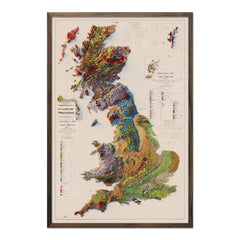 Great Britain 1957 Shaded Relief Map