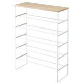 Wood Top Shoe Rack Tower - 6 Tier