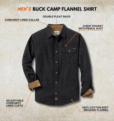 Legendary Whitetails Mens Flannel Long Sleeve Button Down 100% Cotton Shirt