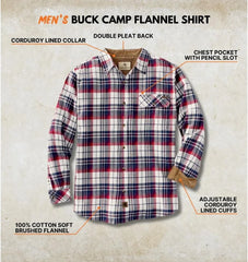 Legendary Whitetails Mens Flannel Long Sleeve Button Down 100% Cotton Shirt