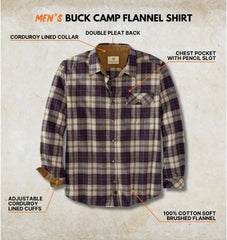 Legendary Whitetails Mens Flannel Long Sleeve Button Down 100% Cotton Shirt