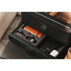 Military Glass Top Cigar Humidor