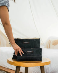 Neelum Small Zipper Pouch - Denim