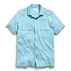 Short-Sleeve Hemp Cotton Knit Shirt