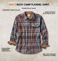 Legendary Whitetails Mens Flannel Long Sleeve Button Down 100% Cotton Shirt