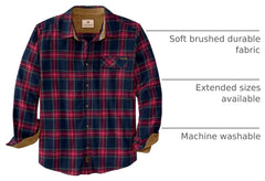 Legendary Whitetails Mens Flannel Long Sleeve Button Down 100% Cotton Shirt