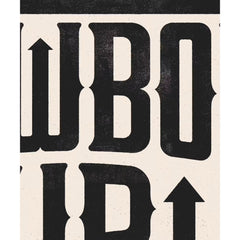 Cowboy Up Typography Poster