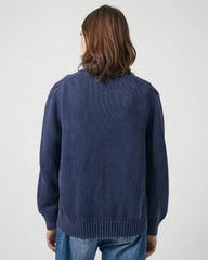 Washed Cotton Cardigan Sweater
