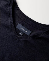 Lightweight Cotton-Merino V-Neck Sweater