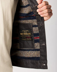 Wool-Lined Waxed Trucker Jacket