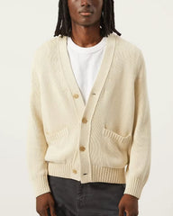 Washed Cotton Cardigan Sweater
