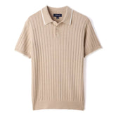 Cotton Silk Ribbed Polo