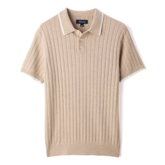 Cotton Silk Ribbed Polo