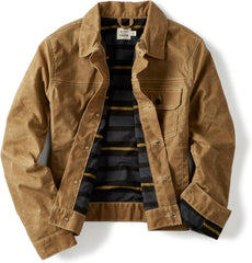 Huckberry Flint & Tinder Women's Flannel-Lined Waxed Trucker Jacket, Canvas Jackets for Women