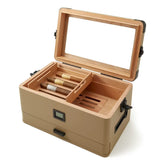Military Glass Top Cigar Humidor - Exclusive
