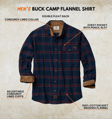 Legendary Whitetails Mens Flannel Long Sleeve Button Down 100% Cotton Shirt