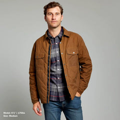 Quilted Waxed Shirt Jacket