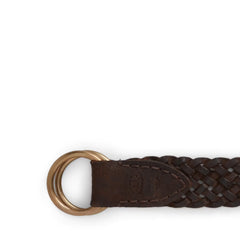 Leather Braided OO Ring Belt