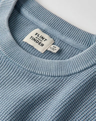 Huckberry Flint and Tinder Lightweight Garment Dyed Crewneck Sweater, Mens Pullover Sweatshirt