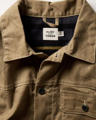Flannel-Lined Waxed Trucker Jacket