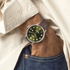Canfield 3HD 43mm, Deep Brown Leather Strap