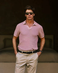 Crochet Johnny Collar Polo
