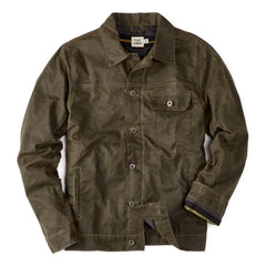 Flannel-Lined Waxed Trucker Jacket