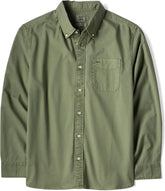 Huckberry Flint and Tinder Men's Classic Oxford Draftsmen Button Down Shirt- Stretch Fabric- Button Down Shirts for Men