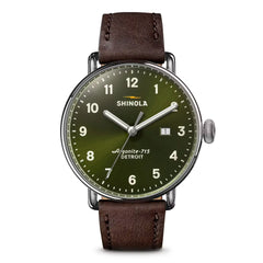 Canfield 3HD 43mm, Deep Brown Leather Strap