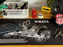 Willys Blueprint Mousepad