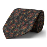 Silk Mini Pine Foulard Neck Tie