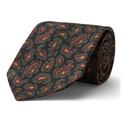 Silk Mini Pine Foulard Neck Tie