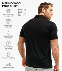 100% Merino Wool Polo Shirt Men - Short & Long Sleeve Shirt Base Later
