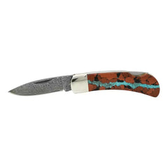 Damascus Lockback Pocket Knife