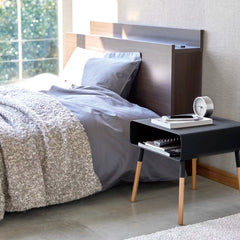 Plain Side Table with Storage Shelf
