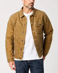 Wool-Lined Waxed Trucker Jacket