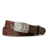 Hand-Tooled Embossed Leather Coleman Belt