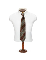 Silk Chevron Satin Stripe Neck Tie