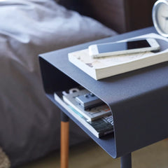 Plain Side Table with Storage Shelf