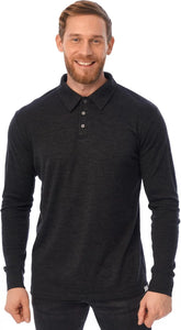 100% Merino Wool Polo Shirt Men - Short & Long Sleeve Shirt Base Later
