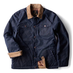 Flannel-Lined Quilted Waxed Rancher Jacket