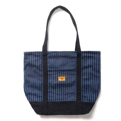 Pinstripe Denim Tote
