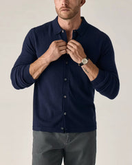 EasyCash Merino Long Sleeve Polo Cardigan