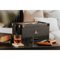 Military Glass Top Cigar Humidor