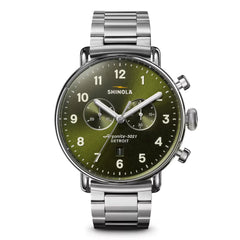 Canfield 2 Eye Chrono 43mm, Silver Bracelet