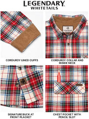 Legendary Whitetails Mens Flannel Long Sleeve Button Down 100% Cotton Shirt