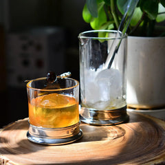 Hatched Glass Highball