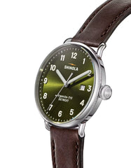Canfield 3HD 43mm, Deep Brown Leather Strap